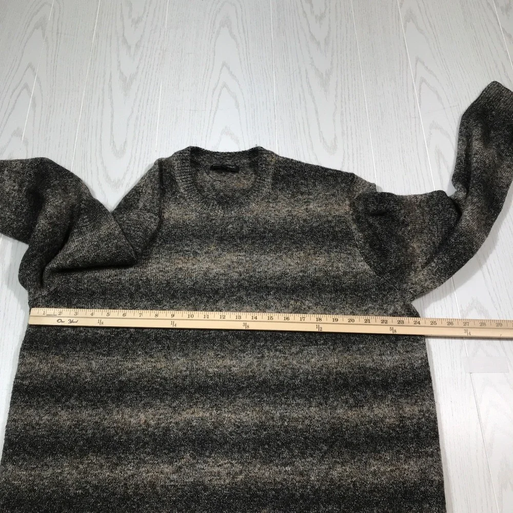 Banana Republic Soft Sweater Men XL Striped Polyester Linen Wool Crewneck Preppy